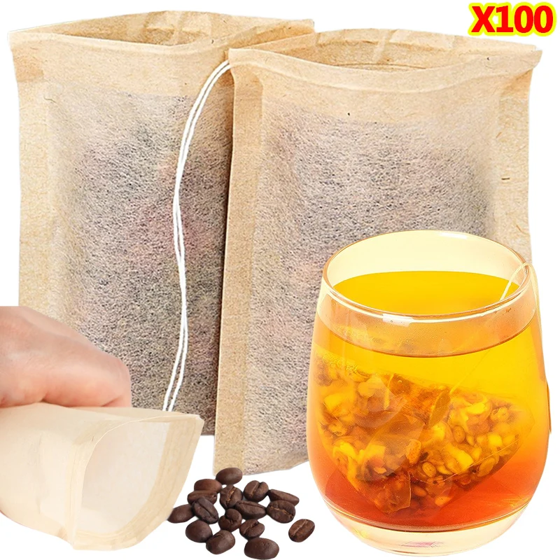 100Pcs Teabags with Drawstring - огляд і ціна Herbal Tea