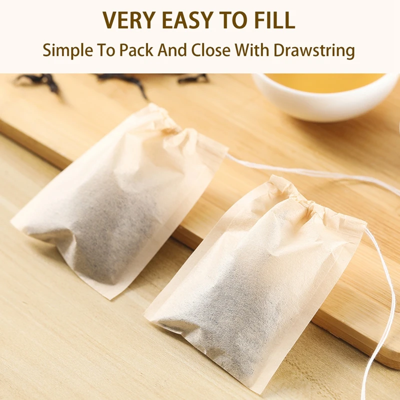 100Pcs Teabags with Drawstring - огляд і ціна Herbal Tea